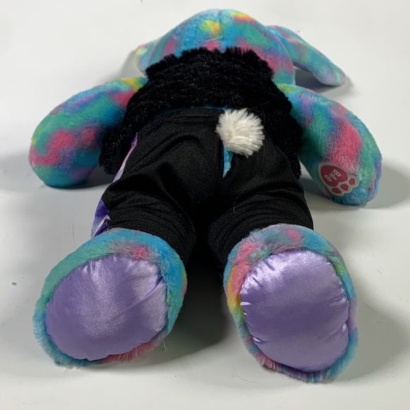 Build A Bear Tie Dye Bunny 21" Plush BAB Blue Purple Pink Stuffed Animal Rabbit - Picture 6 of 11